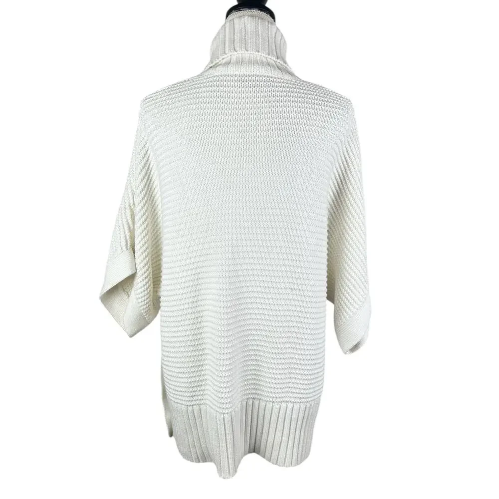 J. Crew Merino Wool Turtleneck Short Sleeve Sweater Minimalist Casual Size Small